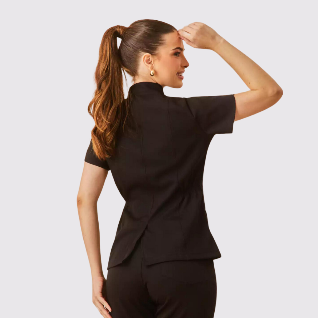 Women's Priest Collar Scrub Top
