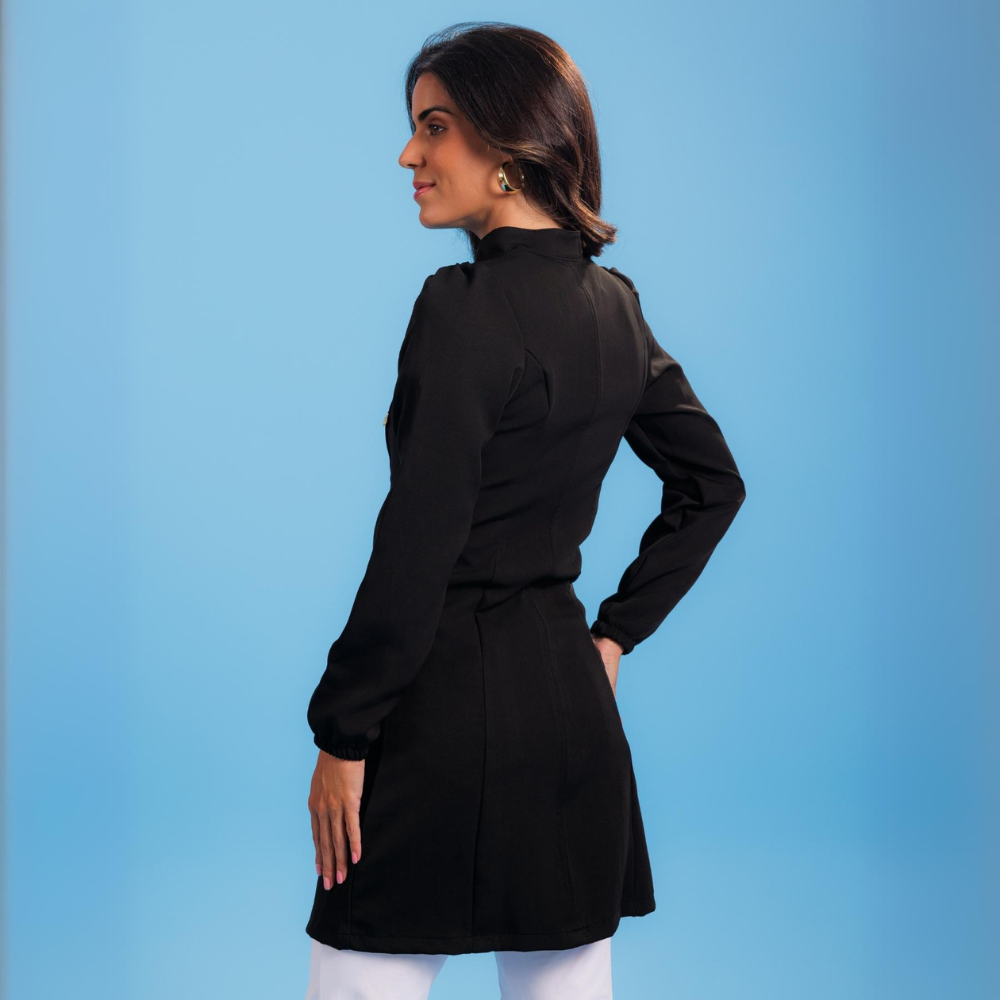 Women's Fashion Elastic Cuff Lab Coat