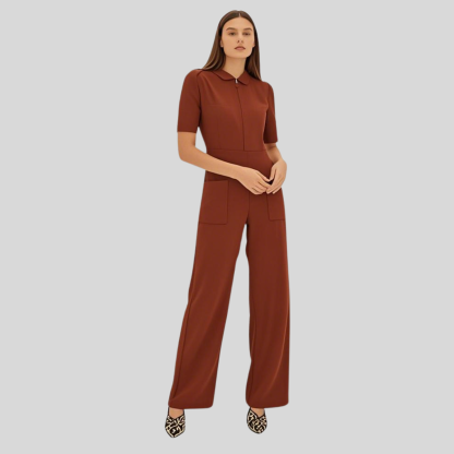 Professional and Fashionable Scrub Jumpsuit with Pockets for Female Nurse