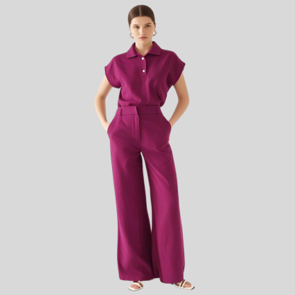 Female Nurse Collared Scrub Top