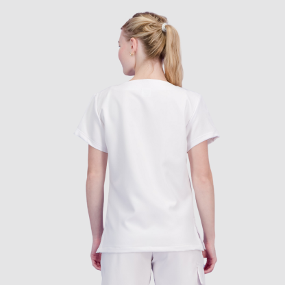 Casual and Fashionable V-neck Solid Color Scrub Top For Nurse 