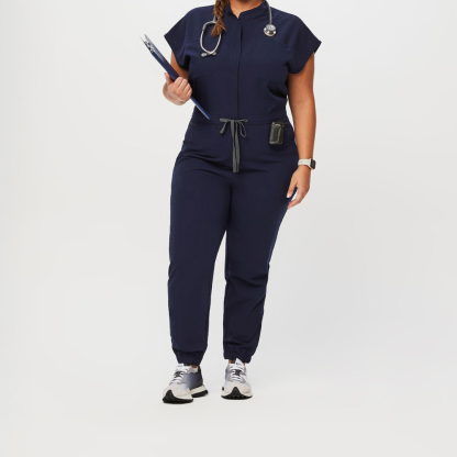 Women's 9 Pockets Cargo Scrub Jumpsuit