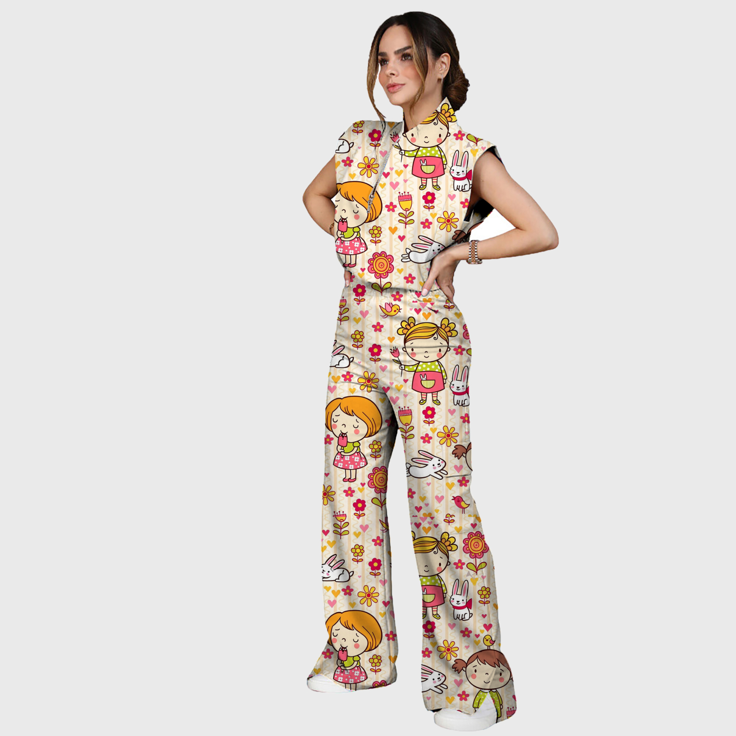 Women's Zip Collar Scrub Set CPWC1