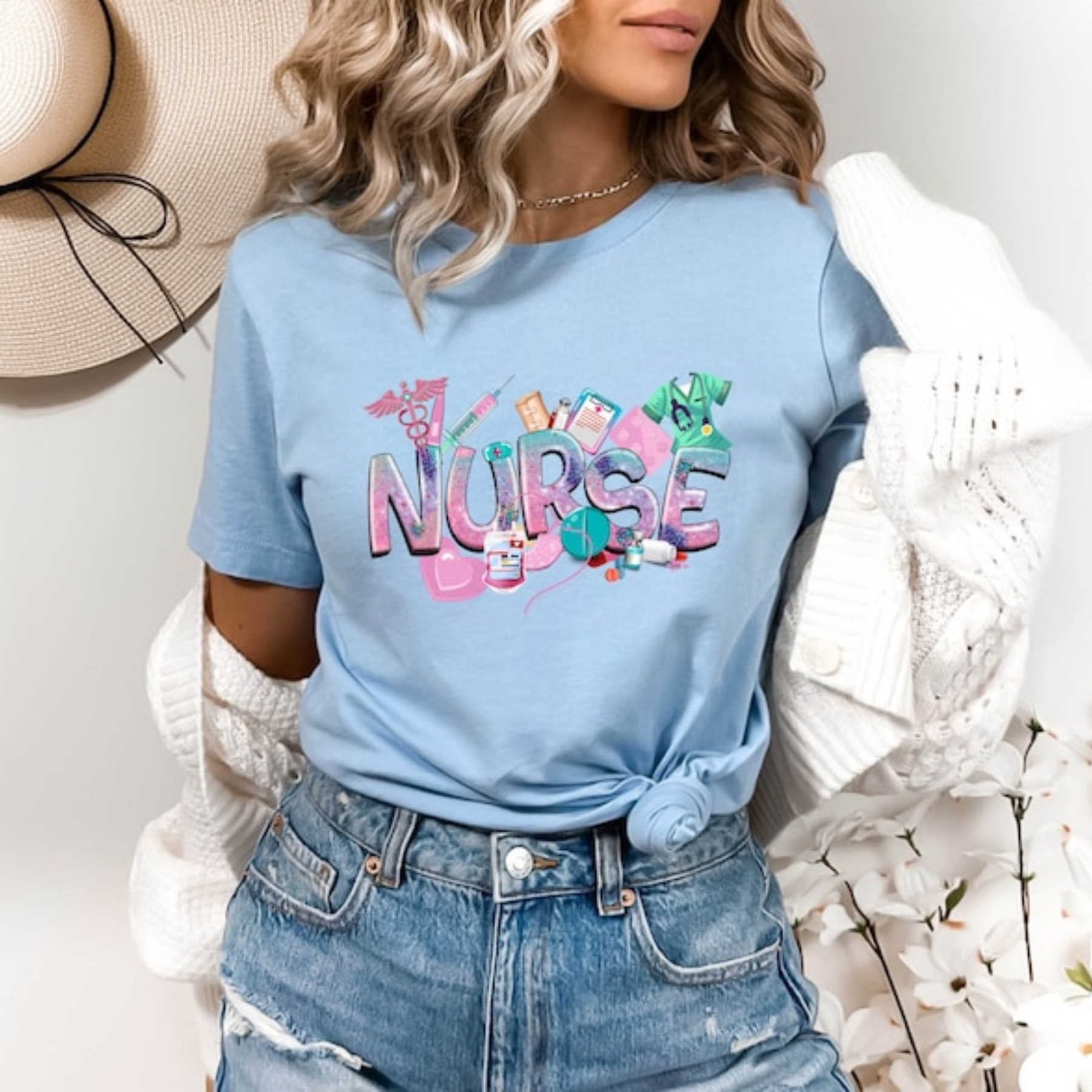 Cute Nurse Heart Cotton T-Shirt