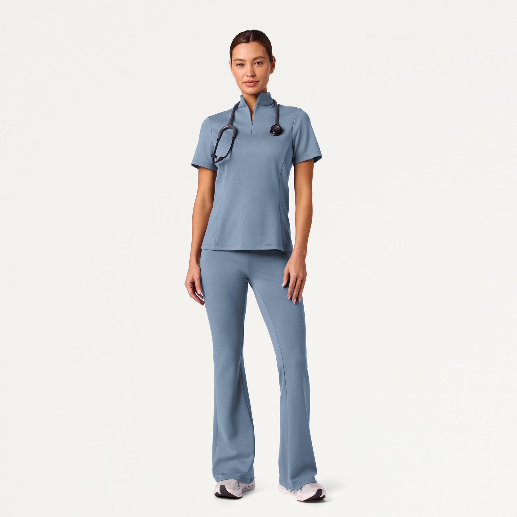 Women’s Slim Half-Zip Soft Scrub Set JA02