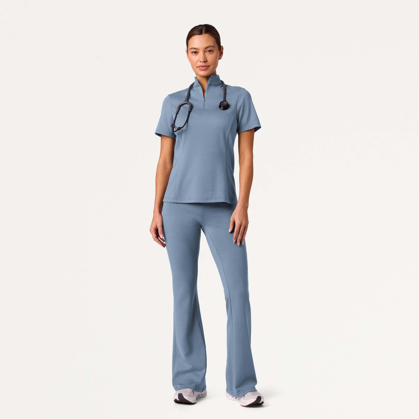 Women’s Slim Half-Zip Soft Scrub Set JA02