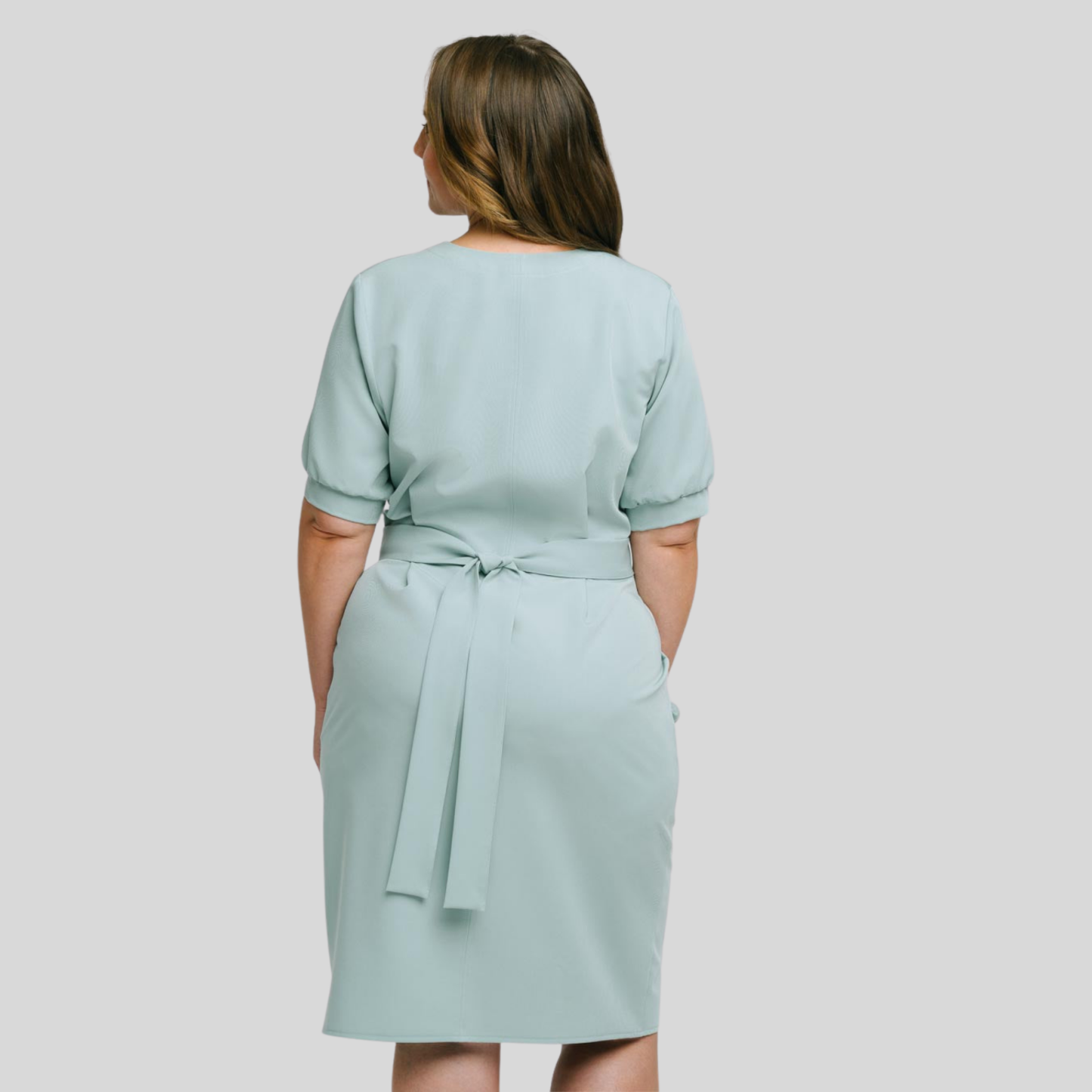 Medical Fashion Bow Waist Scrub Dress