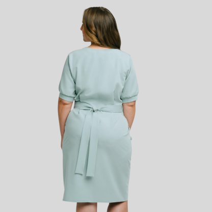 Medical Fashion Bow Waist Scrub Dress