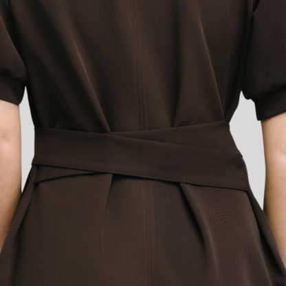 Medical Fashion Bow Waist Scrub Dress