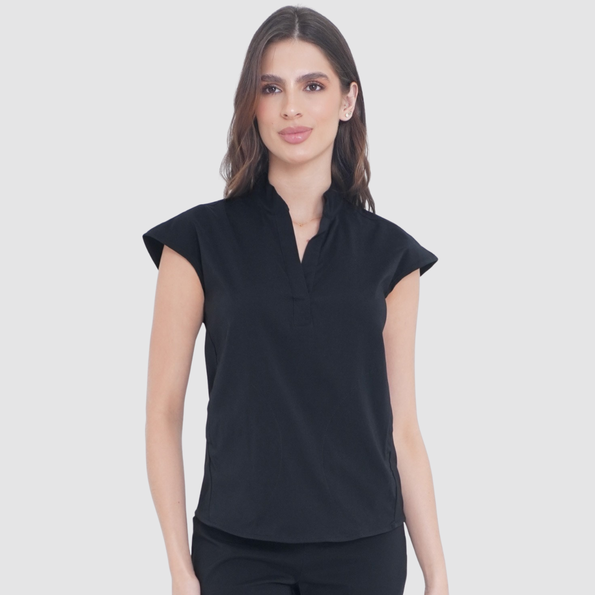 Female Nurse V-Neck Short-Sleeved Scrub Top