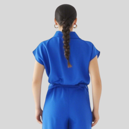 Female Nurse Collared Scrub Top