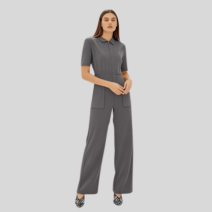 Professional and Fashionable Scrub Jumpsuit with Pockets for Female Nurse