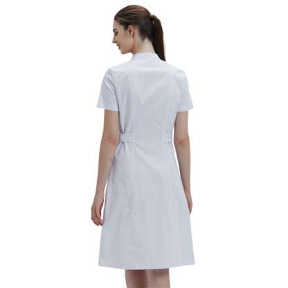Terri Stand Collar Short-sleeve Scrub Dress (Clearance)