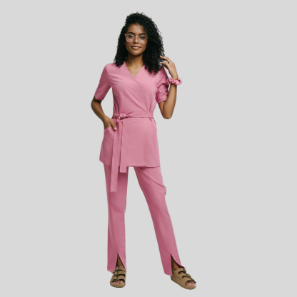 Stylish Waist Adjustable Scrub Top