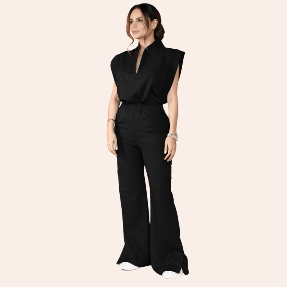 Women's Zip Collar Scrub Set CPWC1