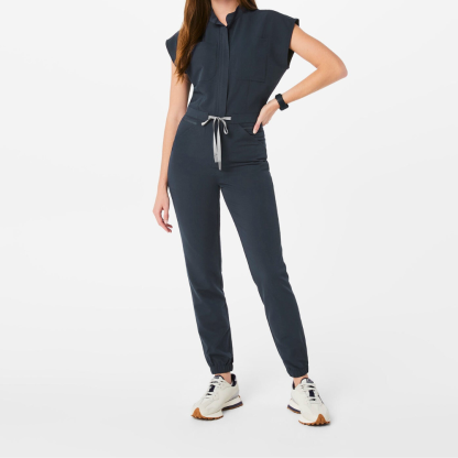 Women's 9 Pockets Cargo Scrub Jumpsuit