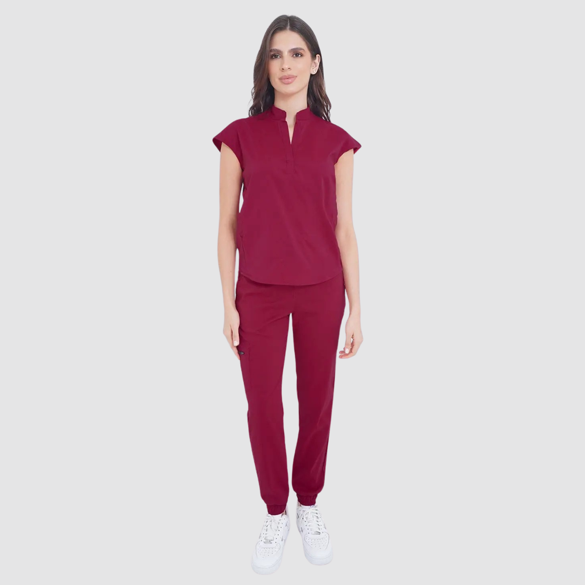 Female Nurse V-Neck Short-Sleeved Scrub Top