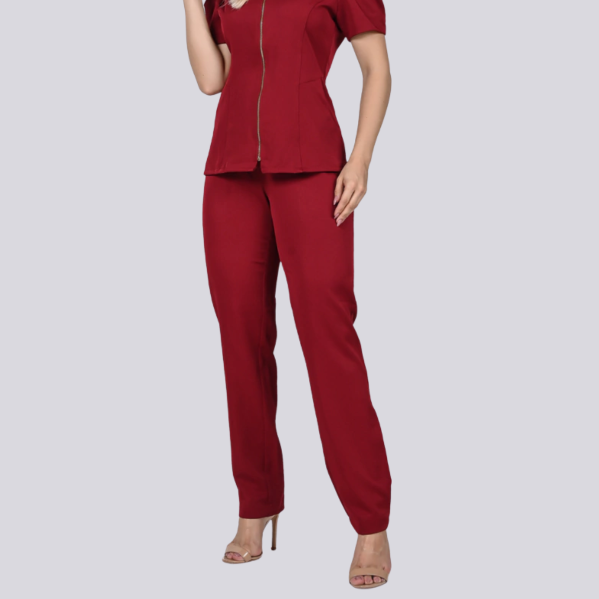 Women's Simple Casual Straight Scrub Pants