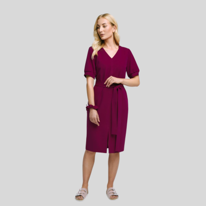 Medical Fashion Bow Waist Scrub Dress