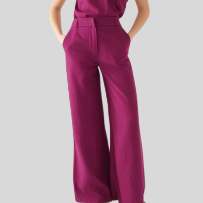 Fashionable and Simple Female Nurse Scrub Pants with Pockets