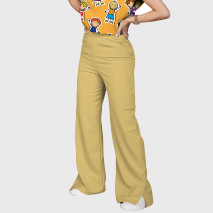 Women's Double Pocket Slit Cargo Pants