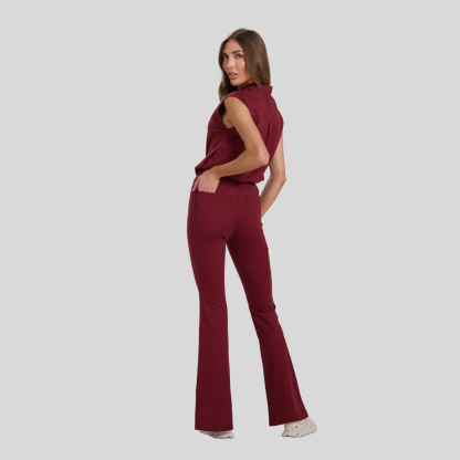 Women's Six Pockets Flared Scrub Pants