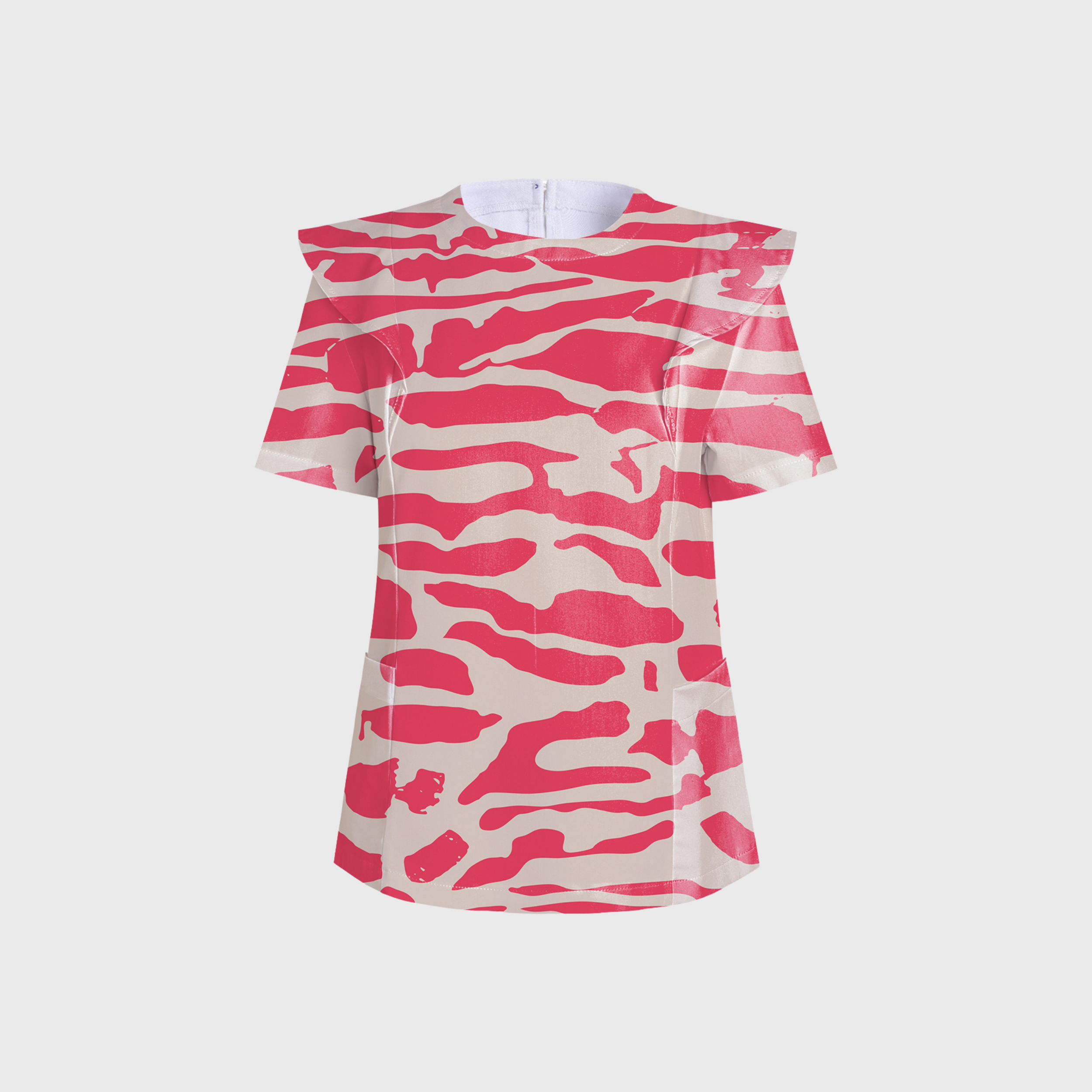 Women's Ultra Rosa Tiger Striped Scrub Set PT06