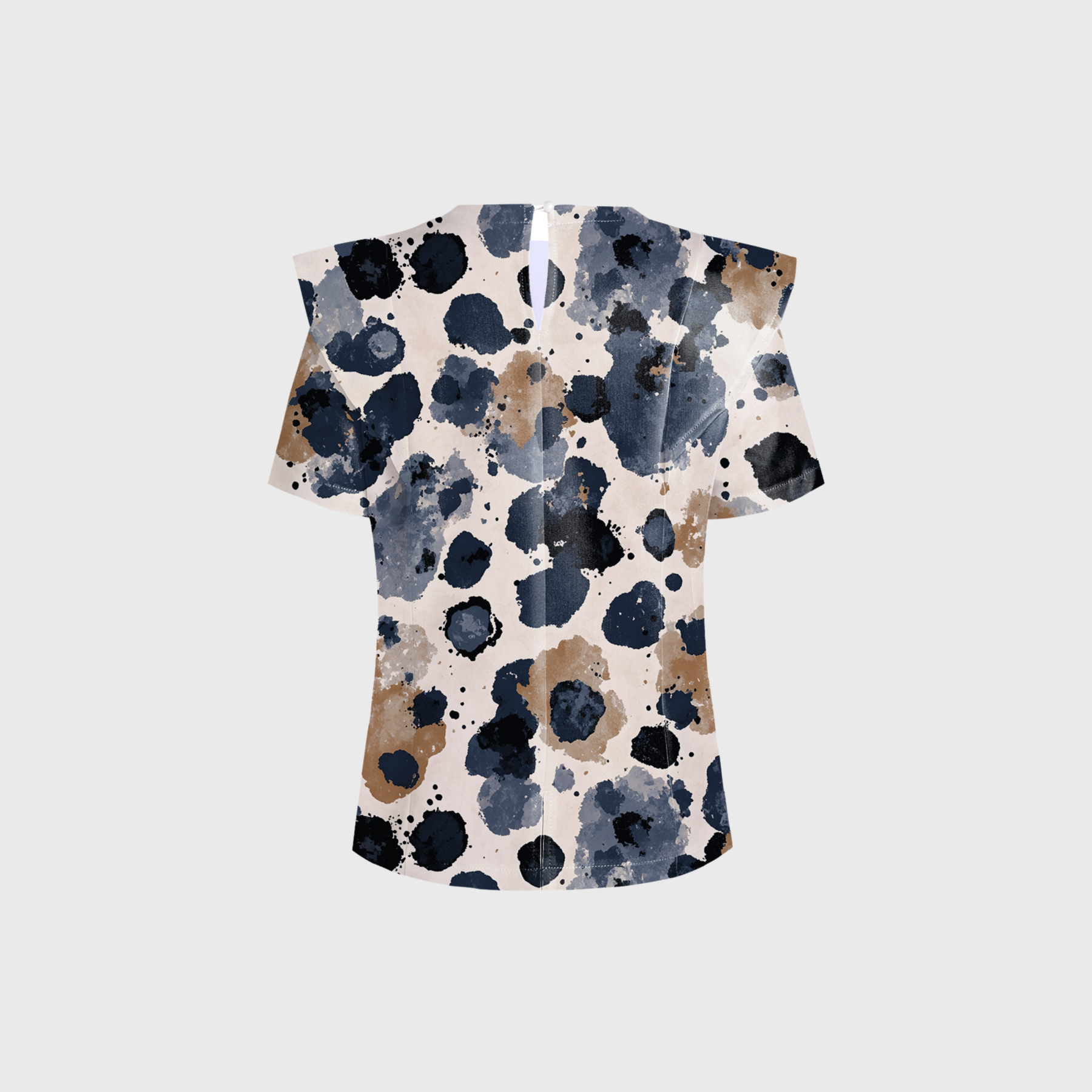 Women's Dark Leopard Printed Scrub Set PT07