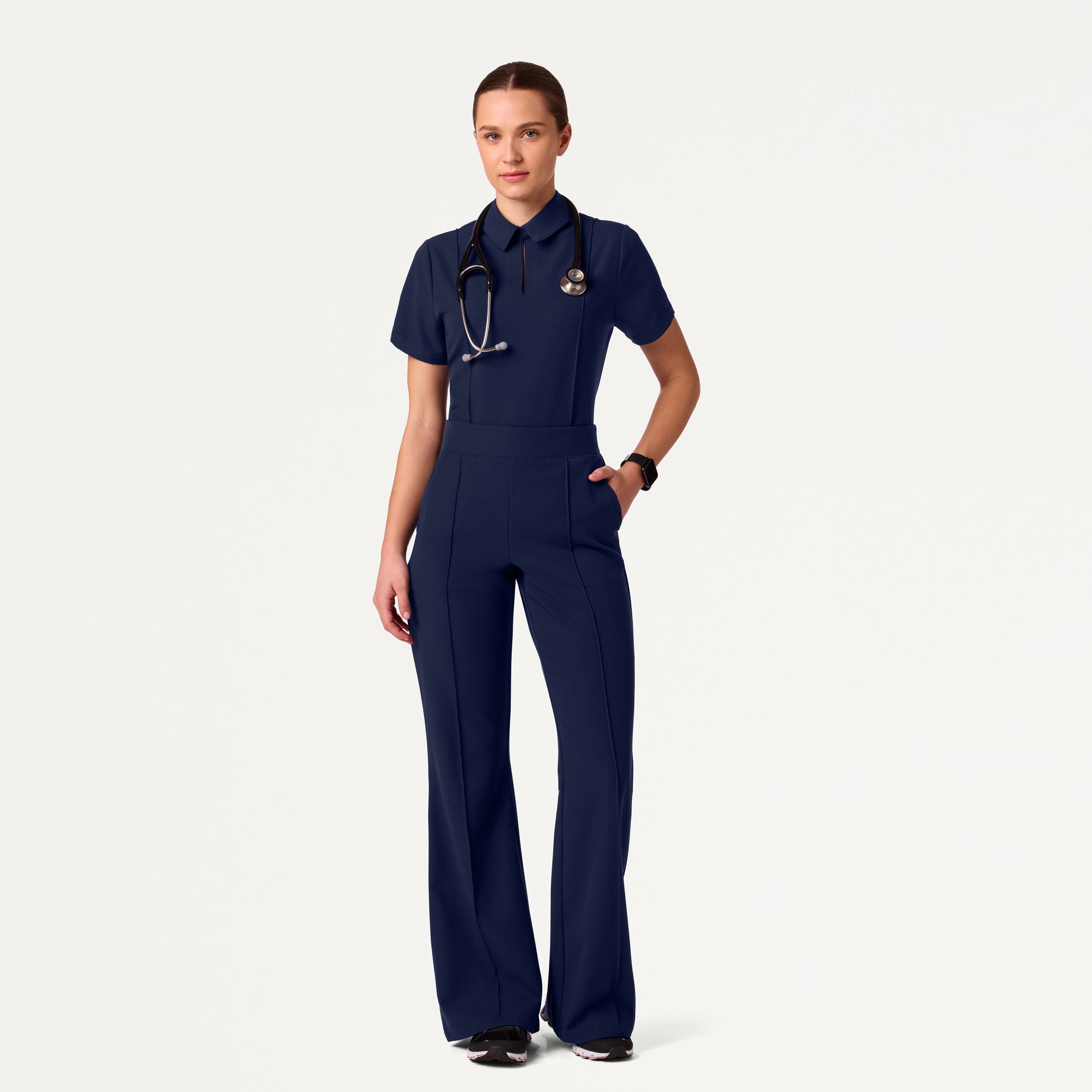 Women’s Slim Modern Polo Scrub Top