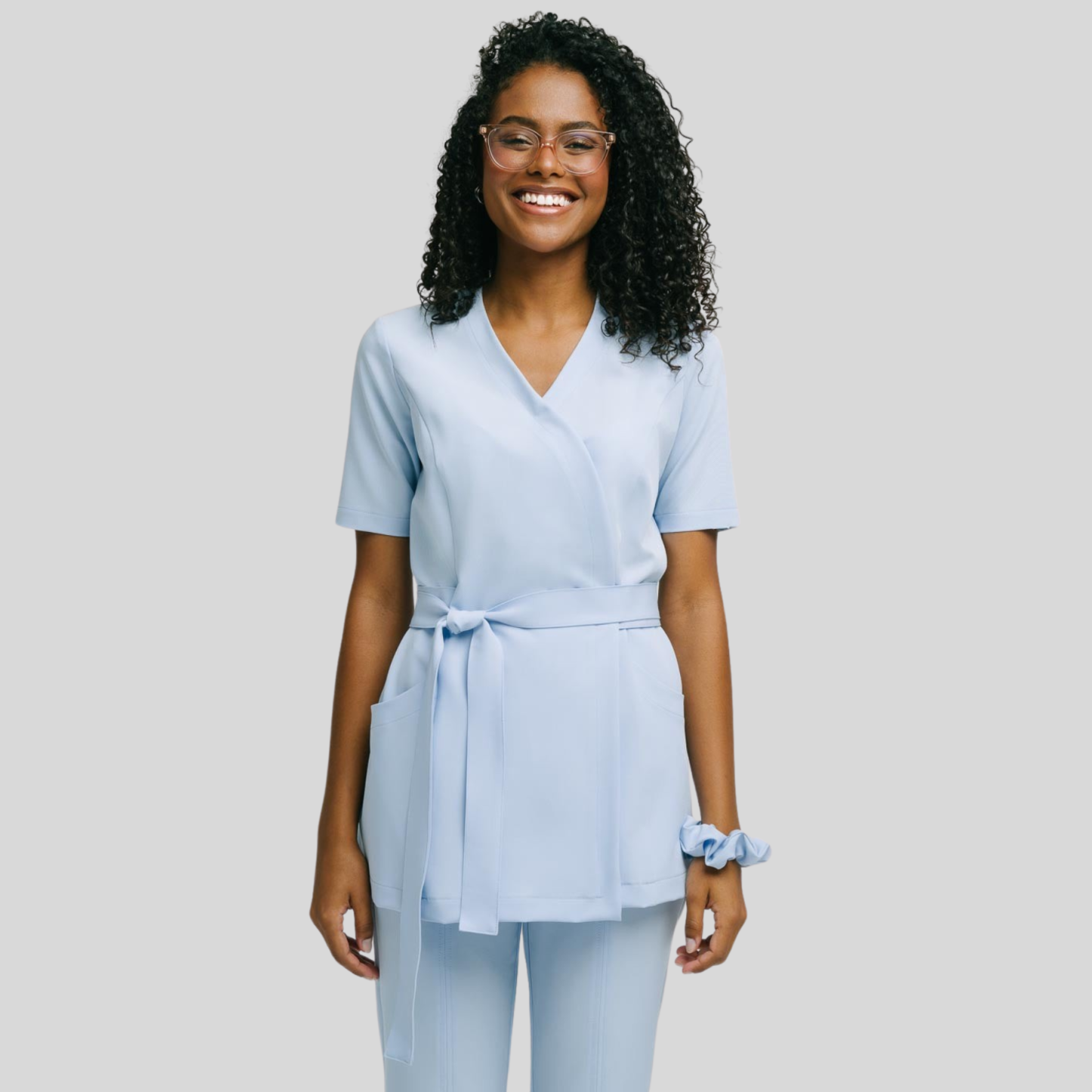 Stylish Waist Adjustable Scrub Top
