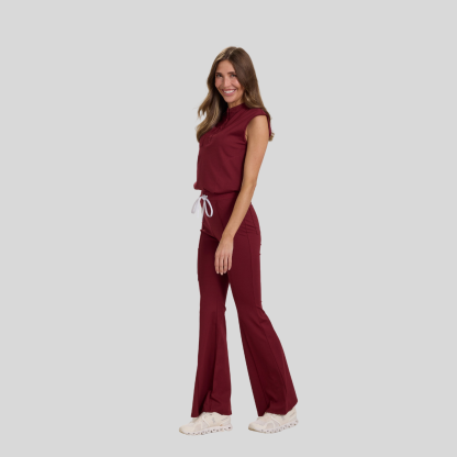 Women's Six Pockets Flared Scrub Pants