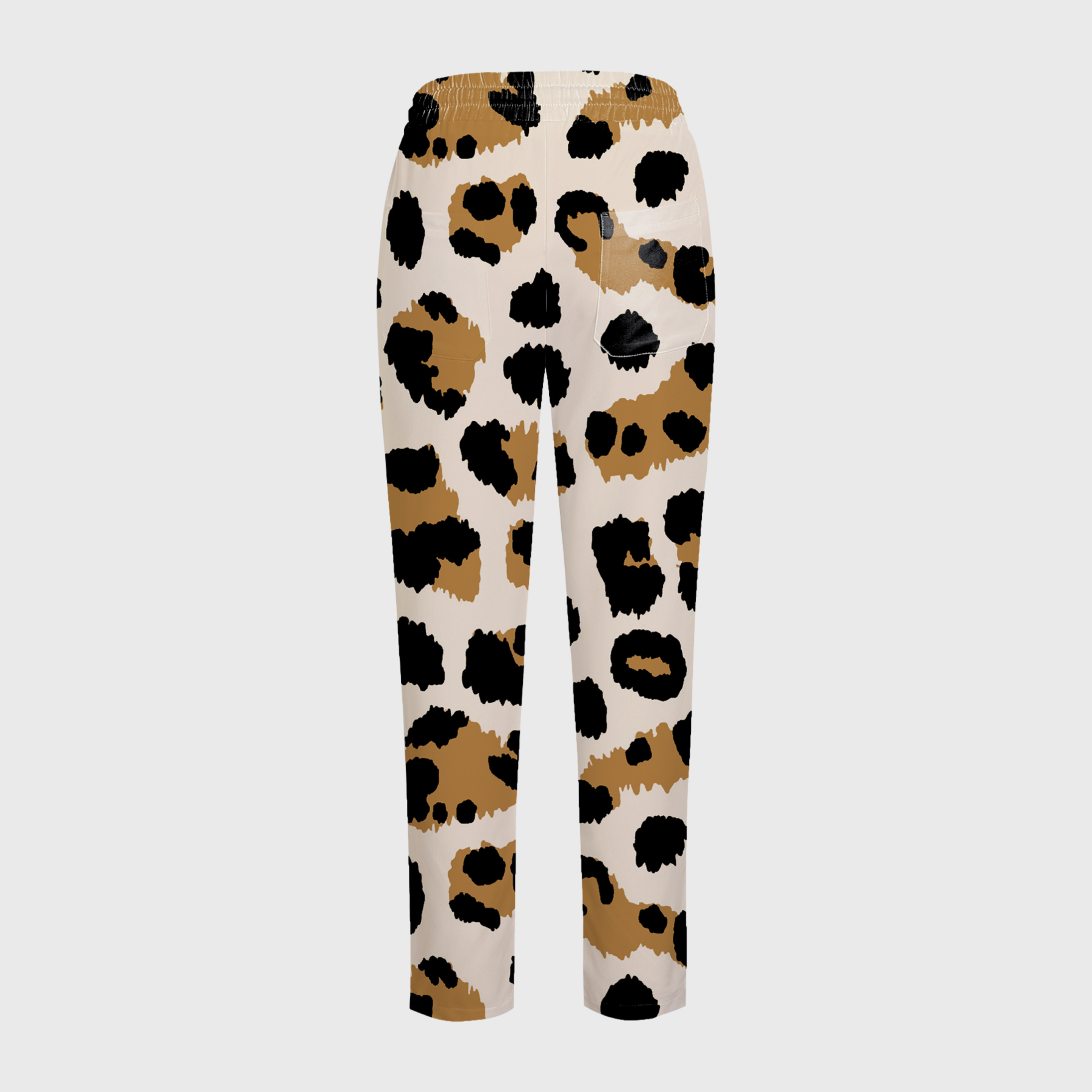 Women's Crew Neck Leopard Printed Scrub Set PT01