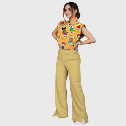 Women's Double Pocket Slit Cargo Pants