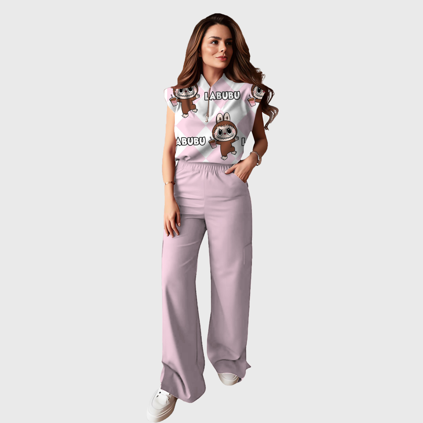 Women's Double Pocket Slit Cargo Pants
