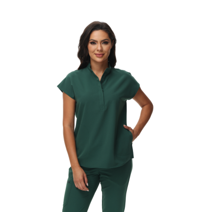 Alice Mandarin Collar Scrub Top (Clearance)