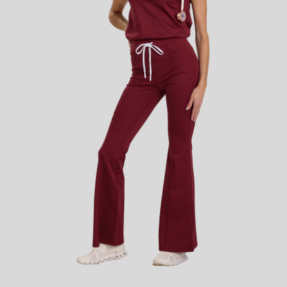 Women's Six Pockets Flared Scrub Pants