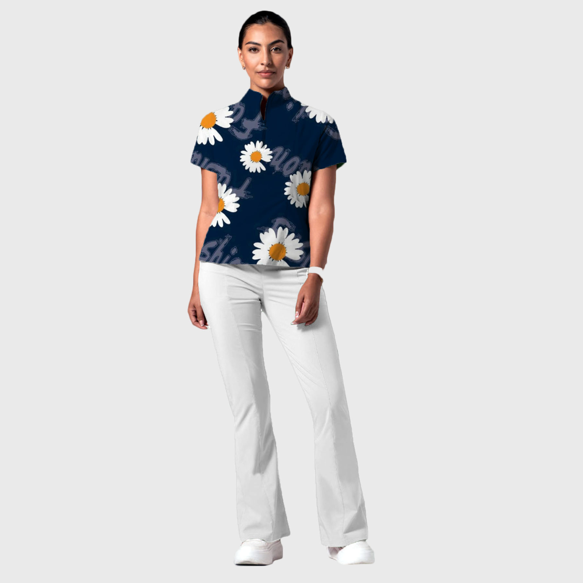 Women's Fashion Flare Leg Slim Fit Scrub Pants