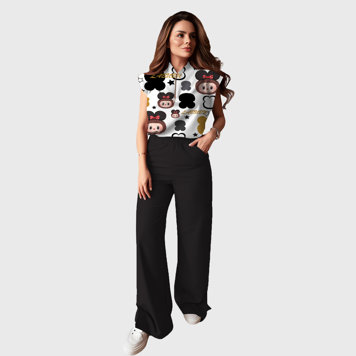 Women's Double Pocket Slit Cargo Pants