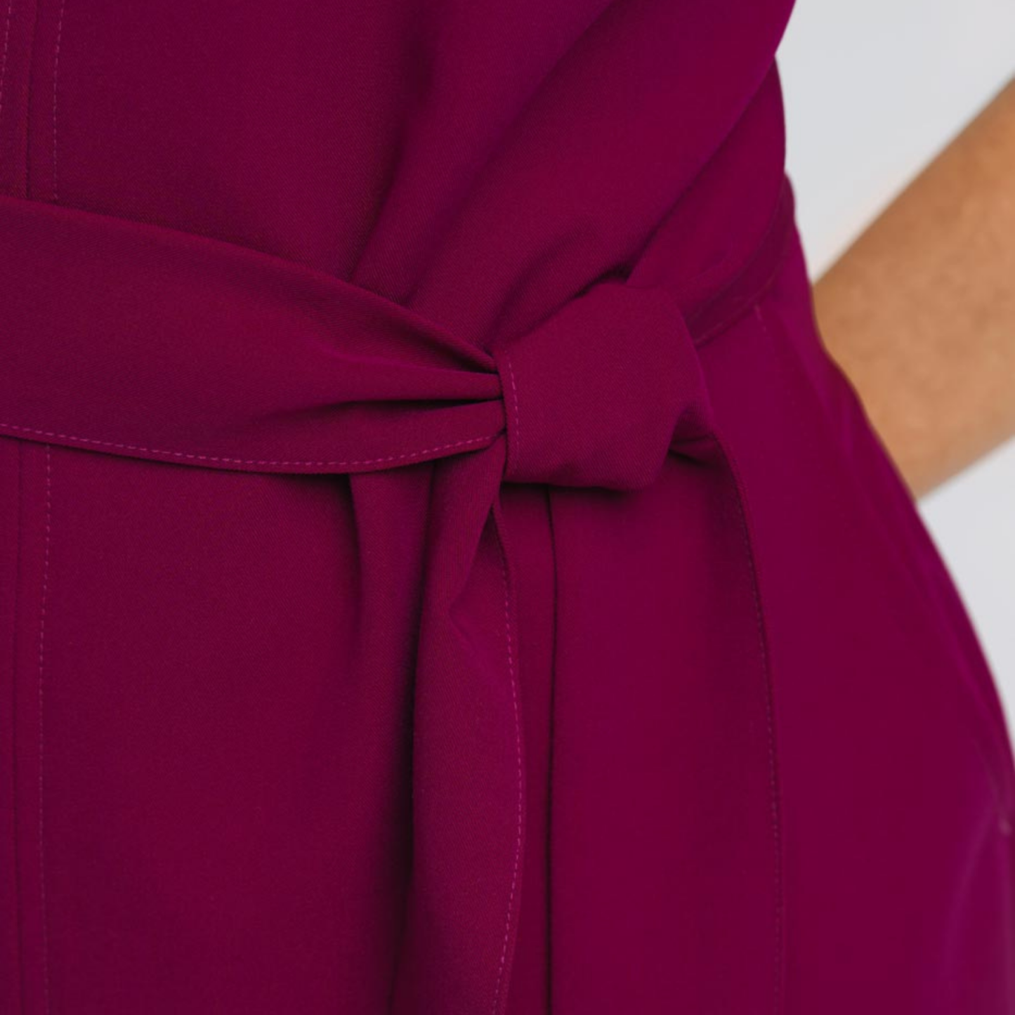Medical Fashion Bow Waist Scrub Dress
