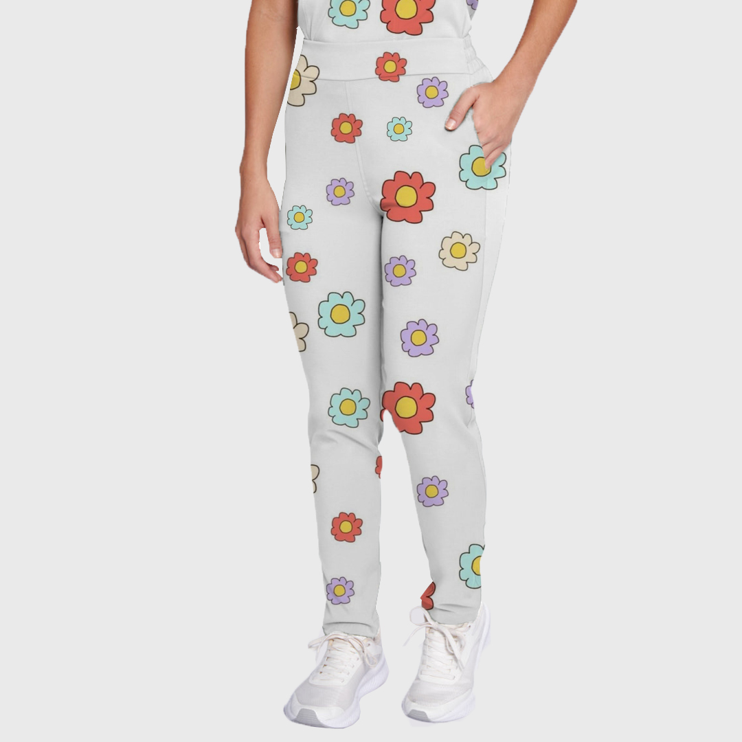 Women's Cute Floral Scrub Set ST6193
