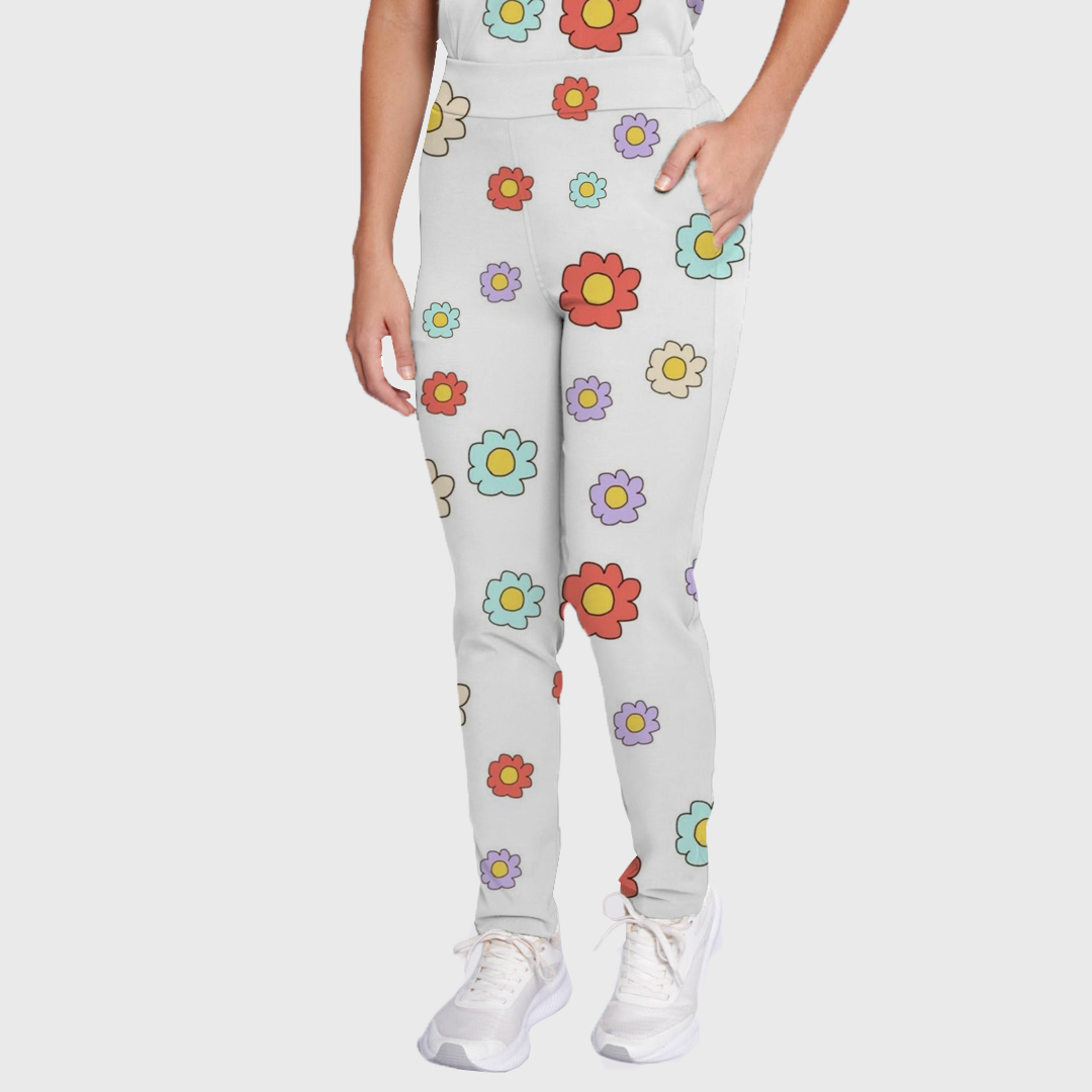 Women's Cute Floral Scrub Set ST6193