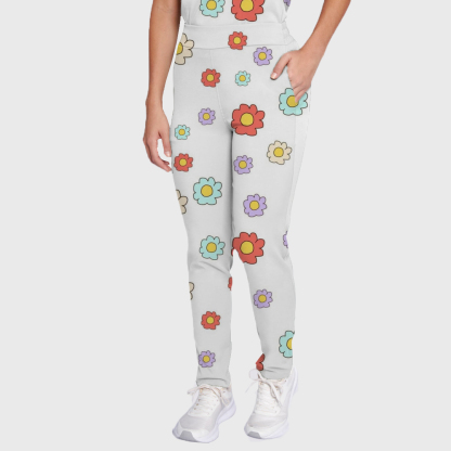 Women's Cute Floral Scrub Set ST6193