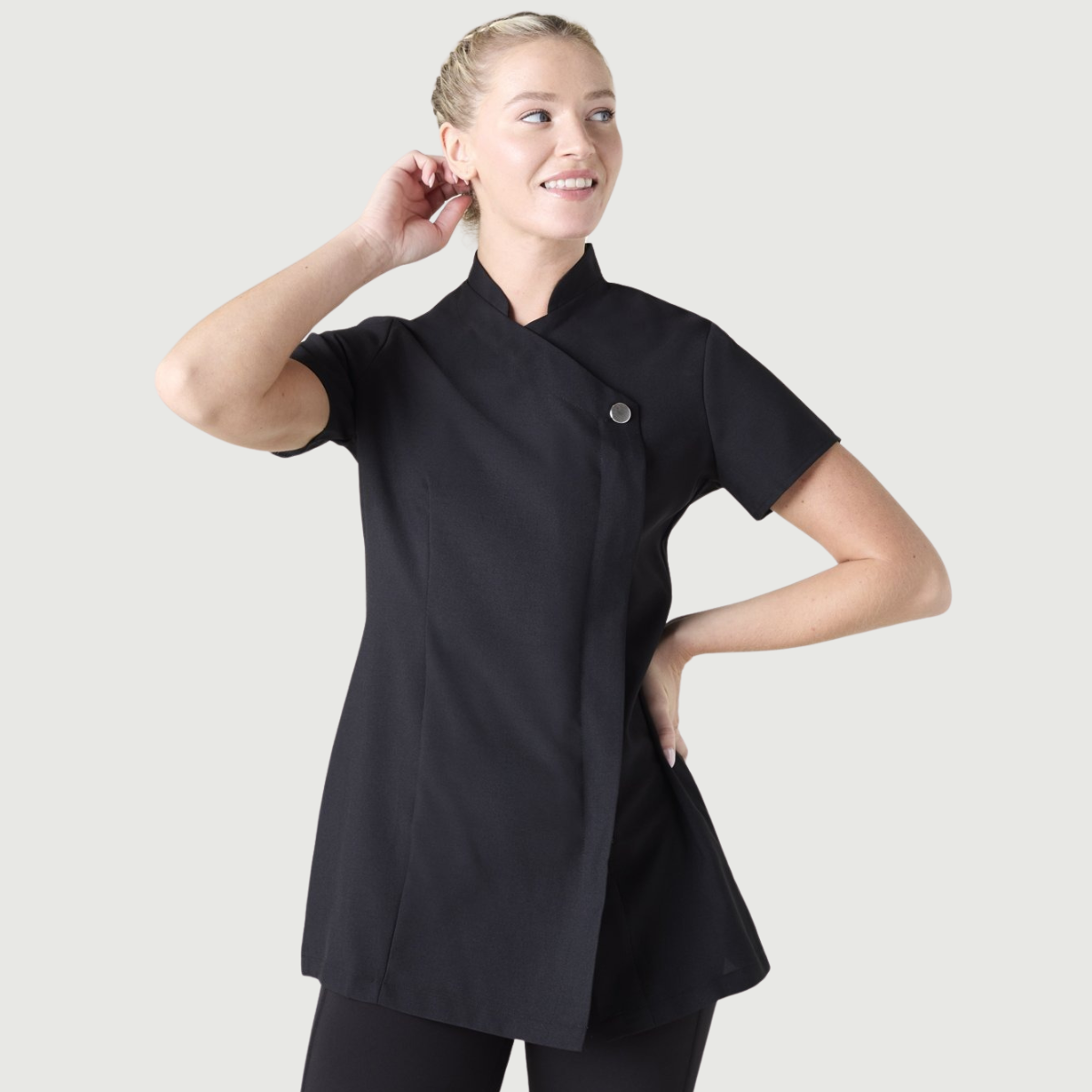 Women's Single-Button Scrub Top