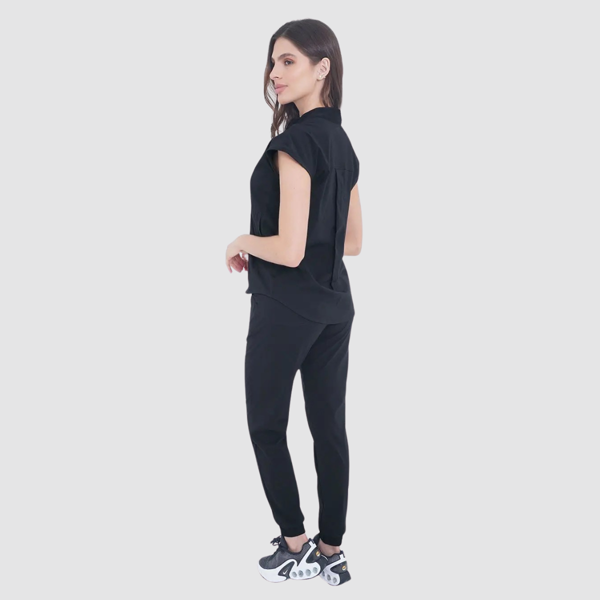 Female Nurse Straight-Leg Hand-Wiping Scrub Pants