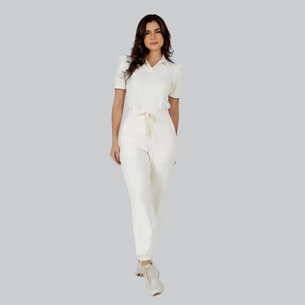Women's Four Pockets Elastic Waistband Scrub Pant