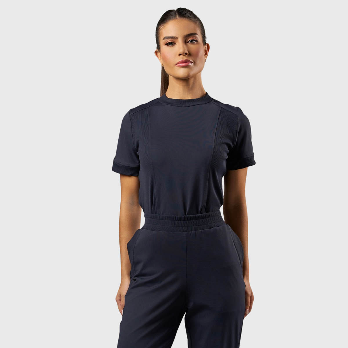 Women's Round Neck Breathable Scrub Top