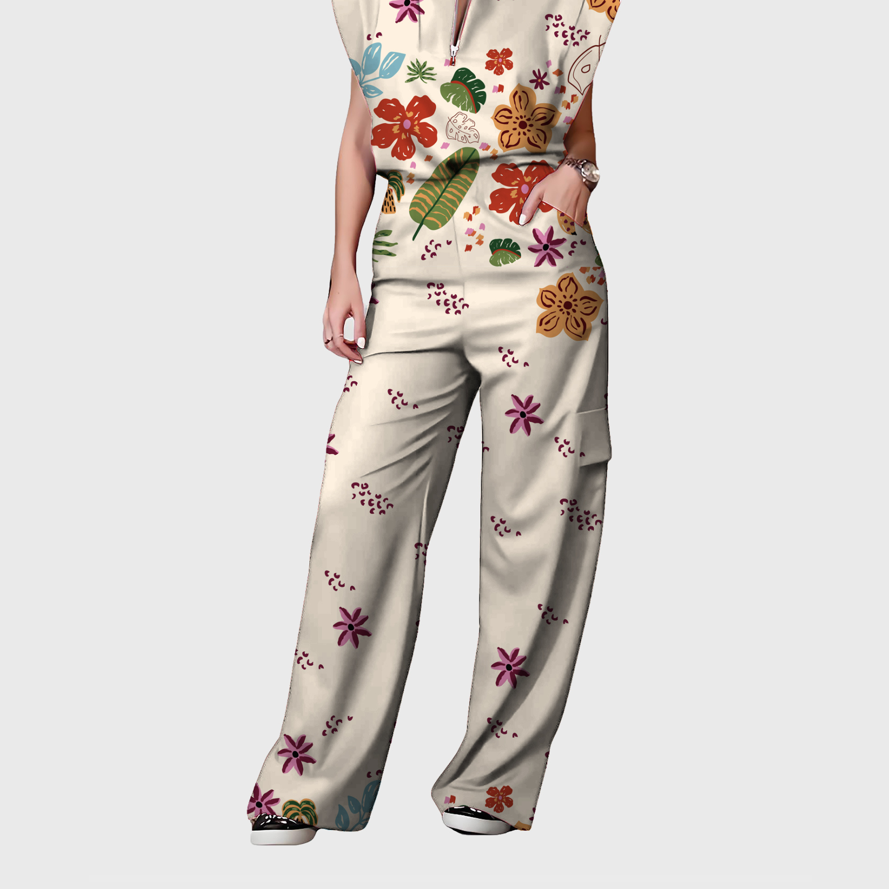 Women's Cargo Scrub Pants with Stylish Tailoring Details