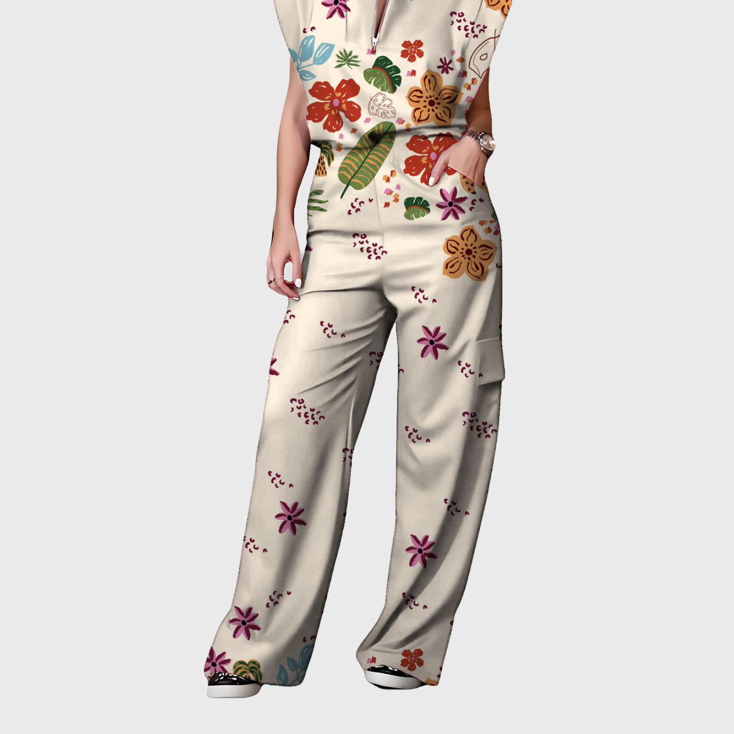 Women's Cargo Scrub Pants with Stylish Tailoring Details