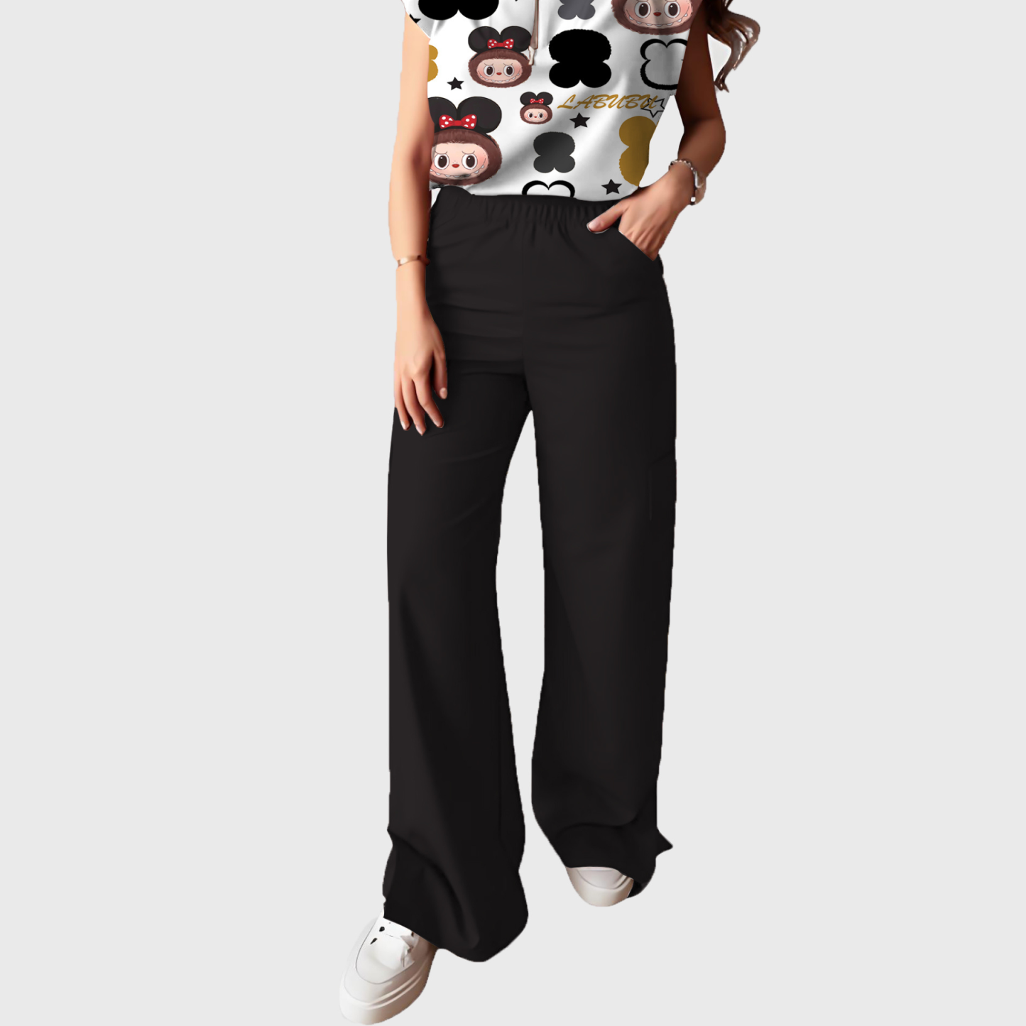 Women's Double Pocket Slit Cargo Pants