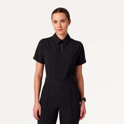 Women’s Slim Modern Polo Scrub Top